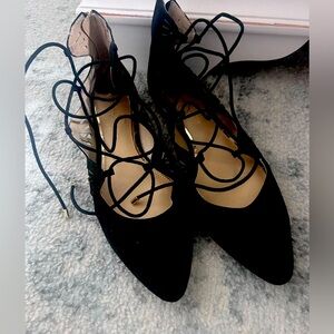 Women’s Black suede flats